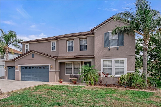 4604 Barbados Loop, Clermont, FL 34711 - traditional home featuring stucco siding, concrete driveway, a front lawn, and an attached garage