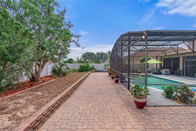4604 Barbados Loop, Clermont, FL 34711 - view of pool with a fenced backyard, a patio, and a lanai