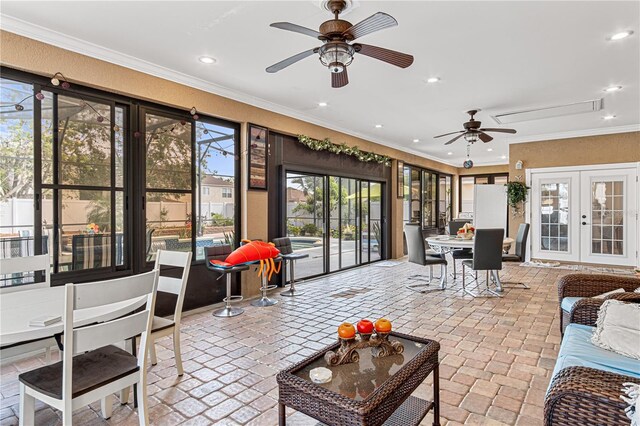 4604 Barbados Loop, Clermont, FL 34711 - sunroom / solarium featuring french doors