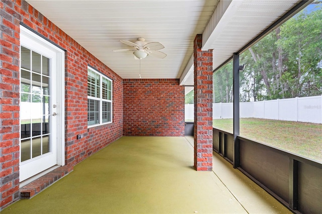 703 Elkhorn Fern Ln, Deland, FL 32720 - view of patio with ceiling fan and fence