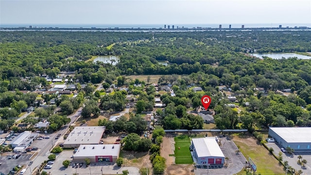 1738 Palm Rd, Ormond Beach, FL 32174 - drone / aerial view of a nearby body of water and a heavily wooded area