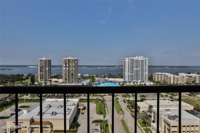 water view featuring nearby urban area