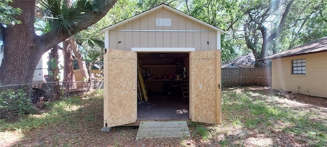 1621 Anniston Ave, Daytona Beach, FL 32117 - view of shed featuring fence