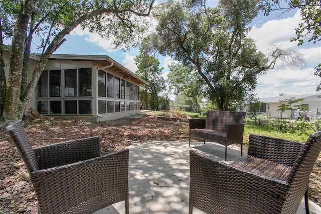 2842 English Dr, Deltona, FL 32738 - view of patio / terrace with a sunroom