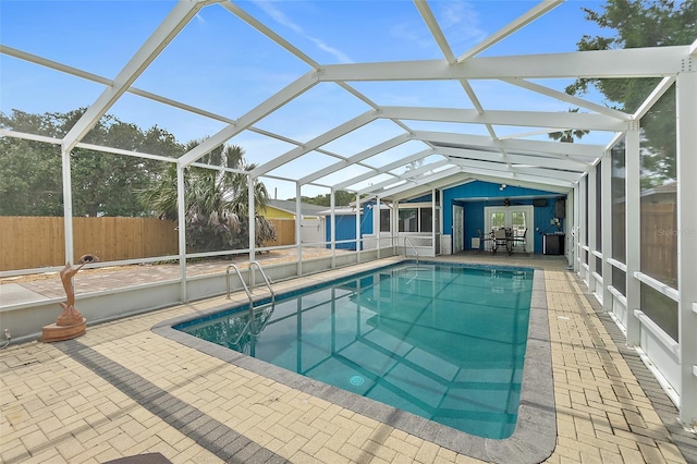 809 E 14th Ave, New Smyrna Beach, FL 32169 - view of pool with a patio area and glass enclosure