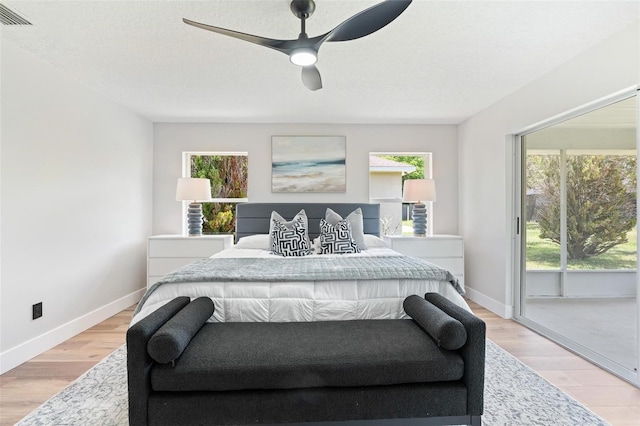 23 Forest Hill Dr, Palm Coast, FL 32137 - bedroom featuring ceiling fan, light wood-style flooring, and baseboards