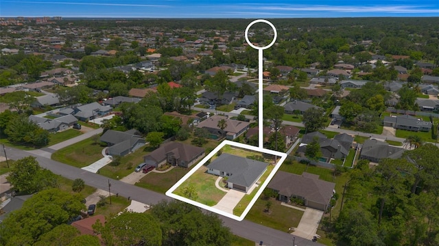 23 Forest Hill Dr, Palm Coast, FL 32137 - aerial view of property's location with property parcel outlined and nearby suburban area