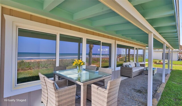 8 Ocean Dunes Dr, Ormond Beach, FL 32176 - view of patio featuring outdoor dining space and a water view