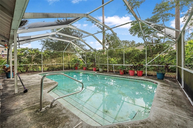 outdoor pool featuring a patio