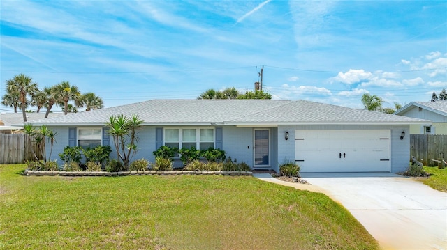 114 Ocean Aire Ter N, Ormond Beach, FL 32176 - ranch-style house with a garage, driveway, and brick siding