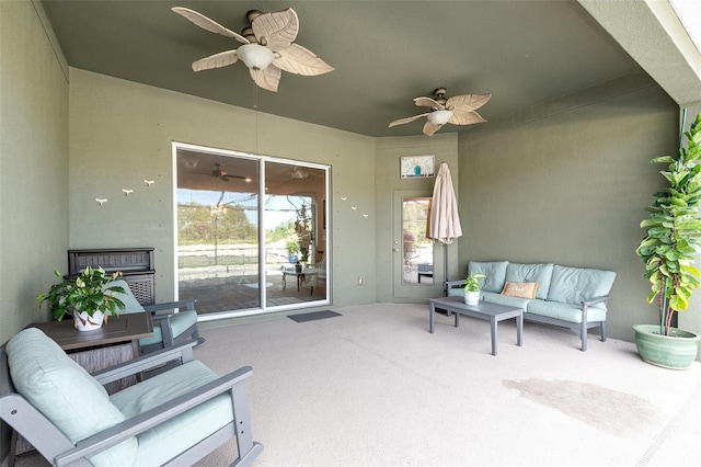 684 Stonebriar Dr SE, Palm Bay, FL 32909 - view of patio / terrace featuring ceiling fan and outdoor lounge area