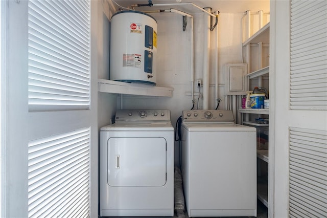 325 Wilder Blvd Unit A102, Daytona Beach, FL 32114 - laundry area featuring electric water heater and washer and dryer