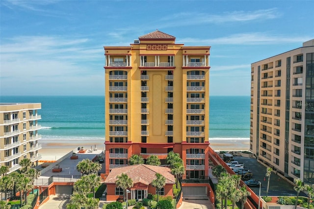 2901 S Atlantic Ave Unit 401, Daytona Beach Shores, FL 32118 - view of property featuring view of water and beach