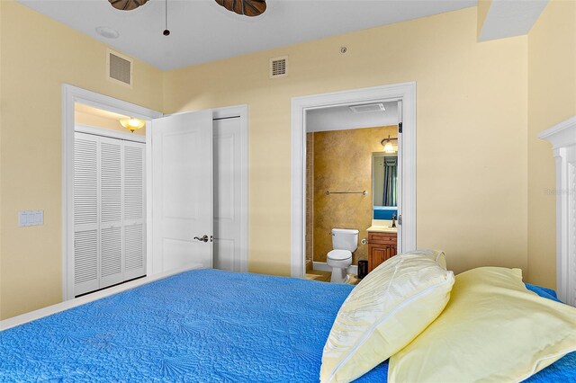 2901 S Atlantic Ave Unit 401, Daytona Beach Shores, FL 32118 - bedroom with ensuite bathroom and a closet
