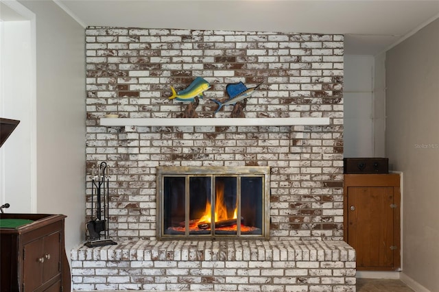 1284 Vanderbilt Dr, Ormond Beach, FL 32174 - detailed view of a fireplace and ornamental molding
