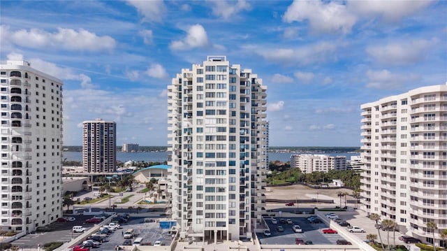 2987 S Atlantic Unit 606, Daytona Beach Shores, FL 32118 - view of building exterior with a view of city and a water view