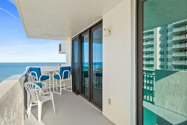 2987 S Atlantic Unit 606, Daytona Beach Shores, FL 32118 - balcony featuring a water view