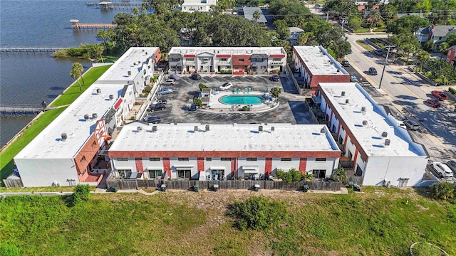 625 N Halifax Ave Unit 11, Daytona Beach, FL 32118 - drone / aerial view of a large body of water and a pool area