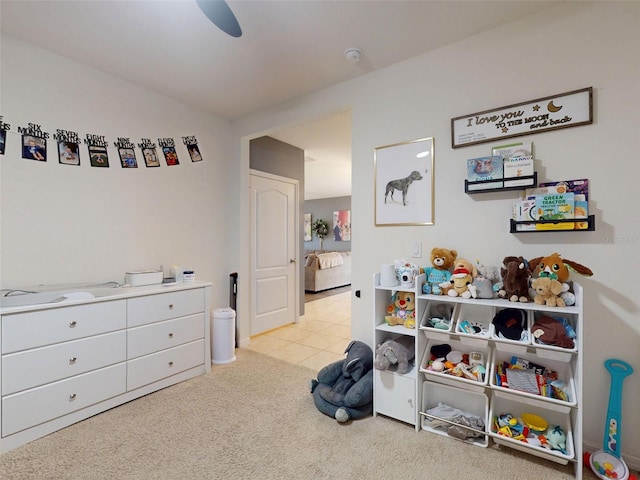 2919 Sime St, New Smyrna Beach, FL 32168 - recreation room with carpet flooring and tile patterned flooring