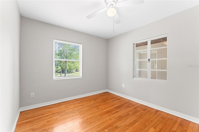 31 Lake Dr, Debary, FL 32713 - unfurnished room with light wood finished floors, baseboards, and a ceiling fan