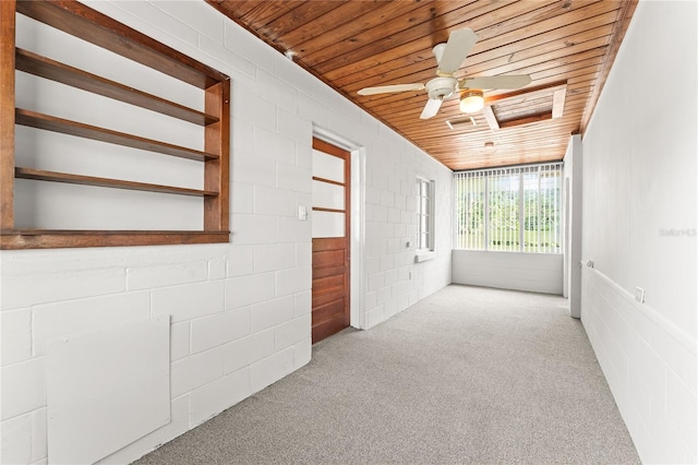 31 Lake Dr, Debary, FL 32713 - hall featuring wooden ceiling and carpet flooring
