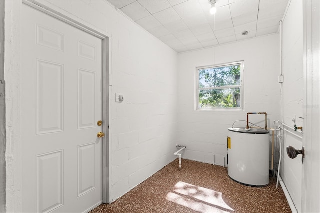 31 Lake Dr, Debary, FL 32713 - washroom with water heater and concrete block wall