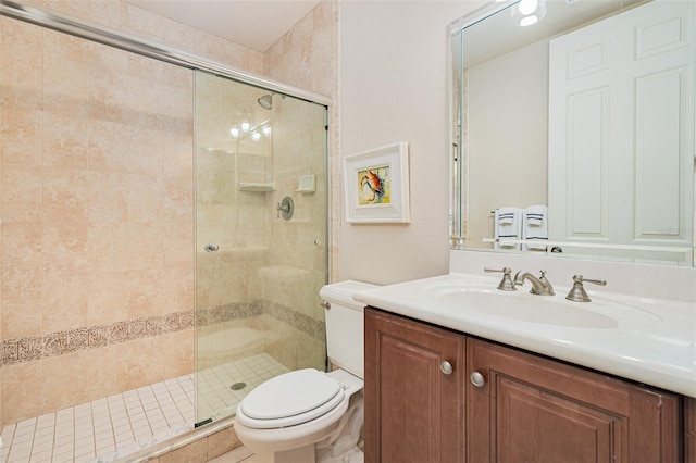 4427 S Atlantic Ave, Port Orange, FL 32127 - full bath with a stall shower, toilet, and vanity