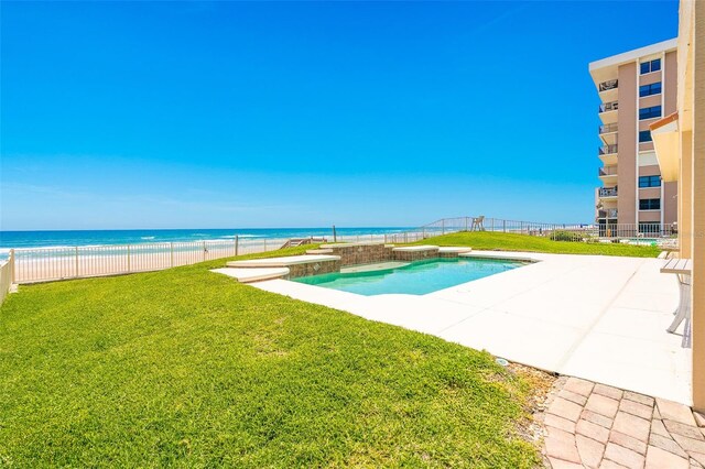4427 S Atlantic Ave, Port Orange, FL 32127 - view of pool featuring a patio area and a water view