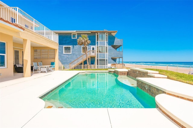 4427 S Atlantic Ave, Port Orange, FL 32127 - view of pool featuring a patio and a water view
