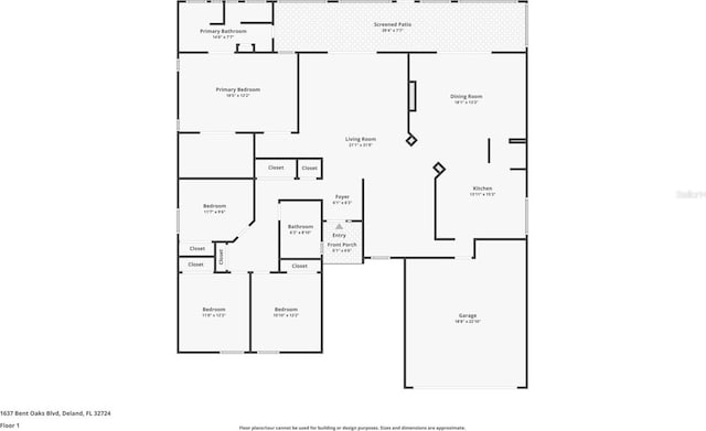 1637 Bent Oaks Blvd, Deland, FL 32724 - home floor plan
