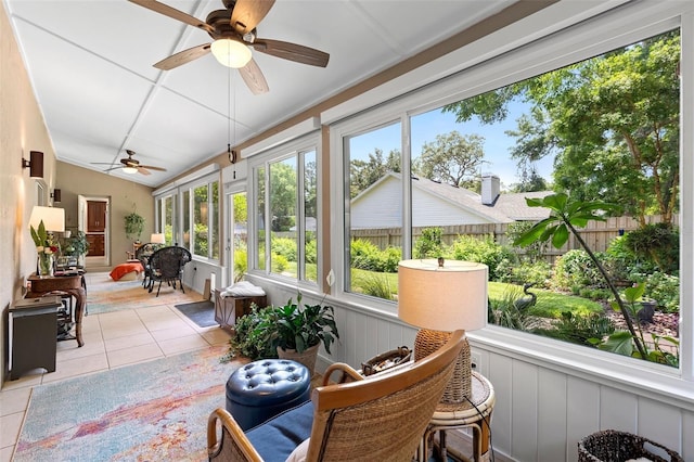 1637 Bent Oaks Blvd, Deland, FL 32724 - sunroom featuring tile patterned floors and lofted ceiling