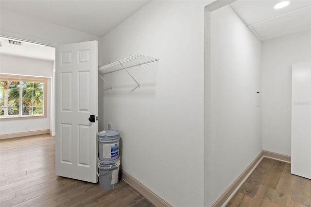 604 Springdale Dr, Flagler Beach, FL 32136 - walk in closet with wood-type flooring