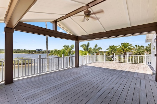 604 Springdale Dr, Flagler Beach, FL 32136 - wooden deck with a water view