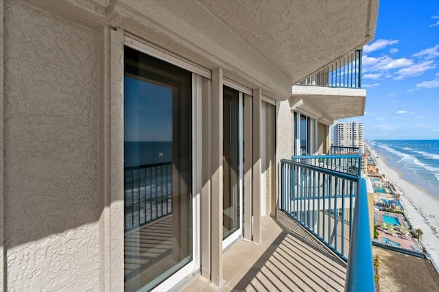 3425 S Atlantic Ave Unit 1602, Daytona Beach, FL 32118 - balcony featuring view of water and beach