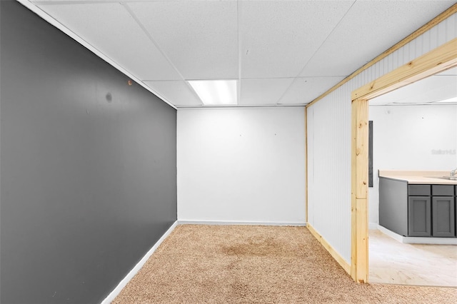 910 Sheeler Oaks Dr, Apopka, FL 32703 - spare room with light colored carpet, baseboards, and a sink