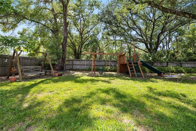 4301 Hudson Ln, Tampa, FL 33618 - view of yard featuring a playground