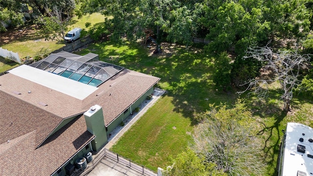 4301 Hudson Ln, Tampa, FL 33618 - view from above of property with a pool area