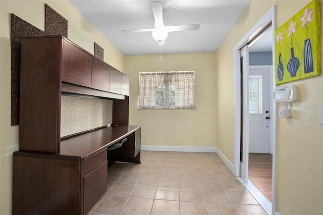 45 S University Cir, Deland, FL 32724 - unfurnished office featuring a ceiling fan, light tile patterned floors, plenty of natural light, and baseboards