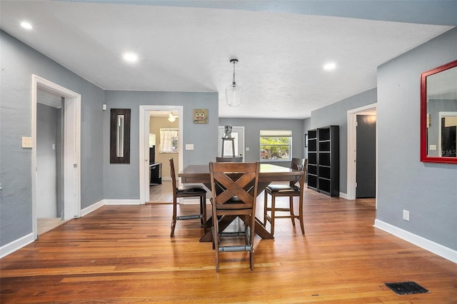 45 S University Cir, Deland, FL 32724 - dining area featuring wood finished floors, baseboards, and recessed lighting