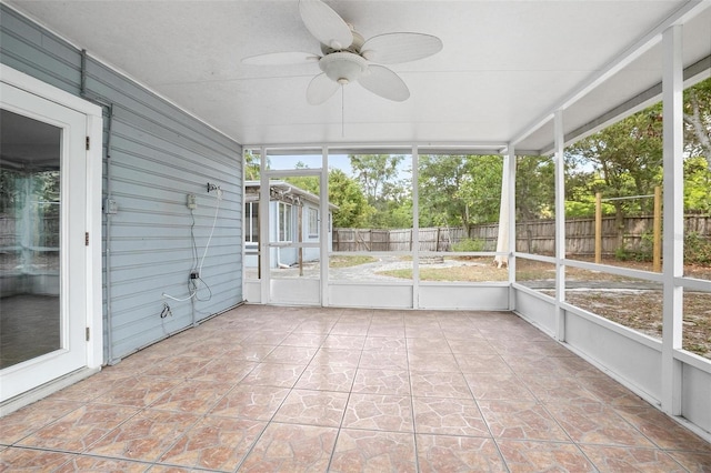 45 S University Cir, Deland, FL 32724 - unfurnished sunroom with a ceiling fan