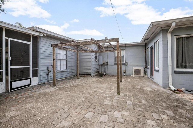 45 S University Cir, Deland, FL 32724 - view of patio / terrace with a pergola and a cooling unit