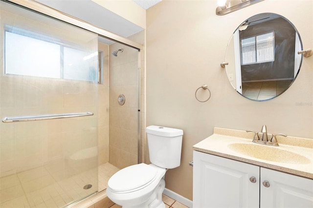 1204 Lawrence Ave, Deltona, FL 32725 - bathroom with toilet, a shower stall, and vanity