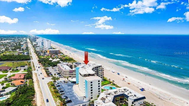 915 Ocean Shore Blvd Unit 8010, Ormond Beach, FL 32176 - bird's eye view of waterfront with a beach