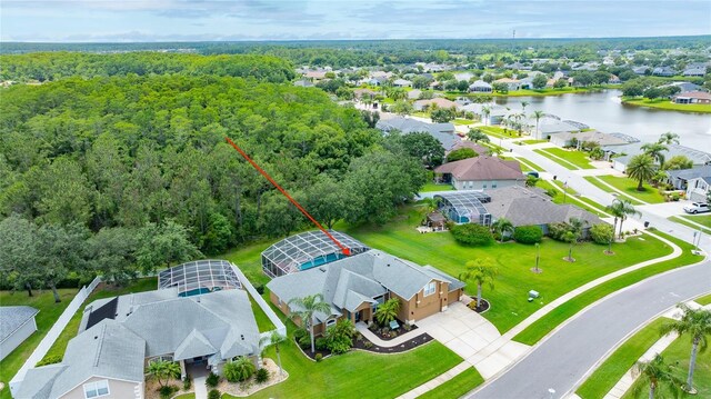 1910 Creekwater Blvd, Port Orange, FL 32128 - aerial perspective of suburban area featuring a large body of water and a forest