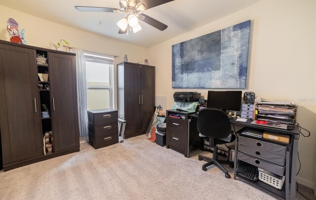 1671 Pecorino Ct, Titusville, FL 32780 - office space featuring light colored carpet and ceiling fan