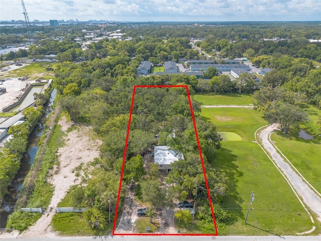 449 3rd St, Daytona Beach, FL 32117 - aerial overview of property's location featuring property boundaries highlighted