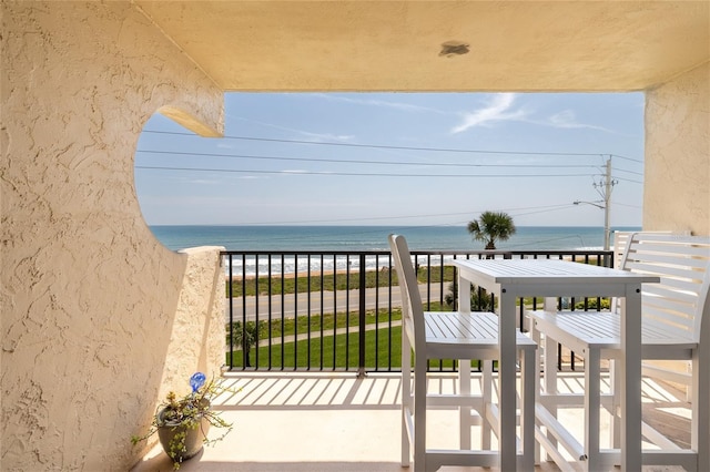 2222 Ocean Shore Blvd Unit 304B, Ormond Beach, FL 32176 - balcony featuring a water view