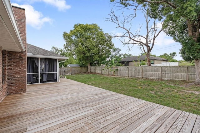 901 Vicksburg St, Deltona, FL 32725 - wooden deck featuring a sunroom