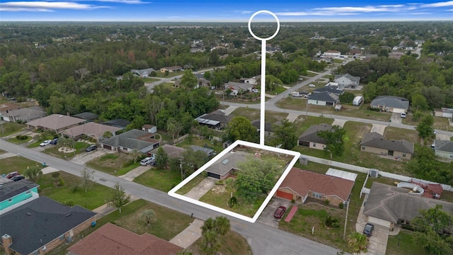 901 Vicksburg St, Deltona, FL 32725 - aerial perspective of suburban area featuring property boundaries highlighted