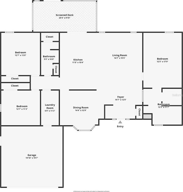901 Vicksburg St, Deltona, FL 32725 - floor plan / room layout